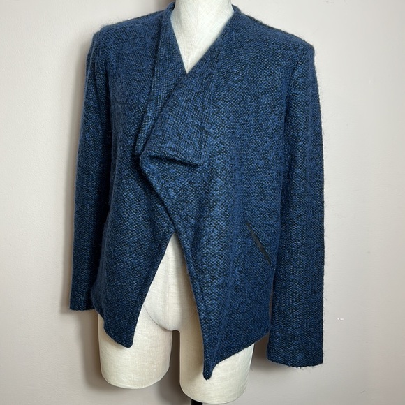 AG Adriano Goldschmied Open Front Blue Cardigan Mohair size Small - Picture 3 of 12